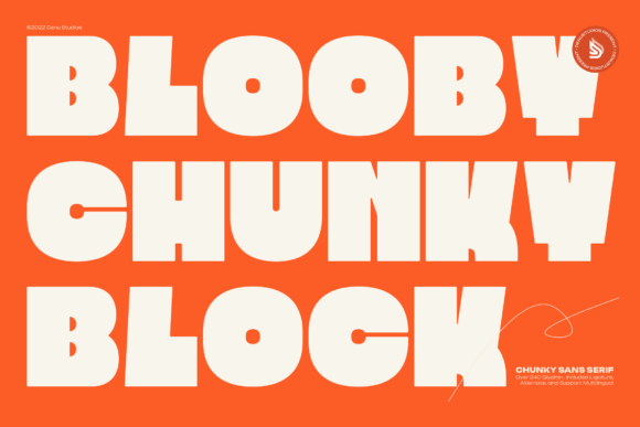 Blooby Chunky Block: The Perfect Typeface for Handmade Product Branding