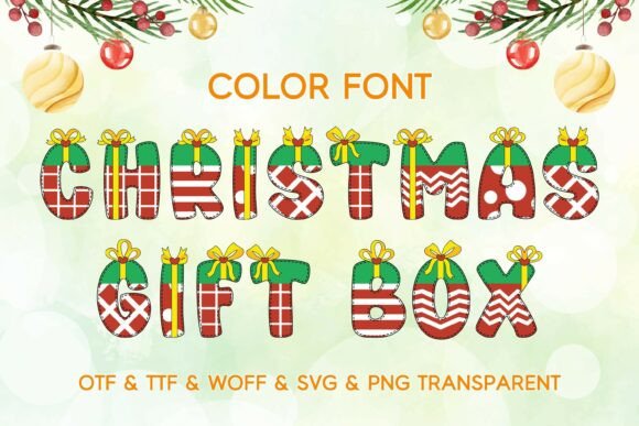 Christmas Gift Box: A Festive Display Font for Modern Web Design