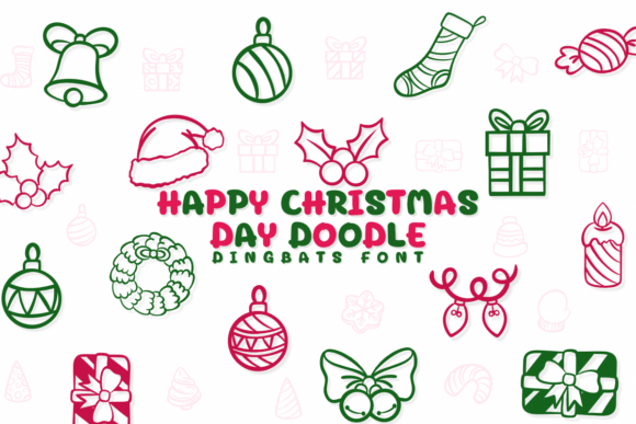 Happy Christmas Day Doodle: A Creative Font for Festive Branding