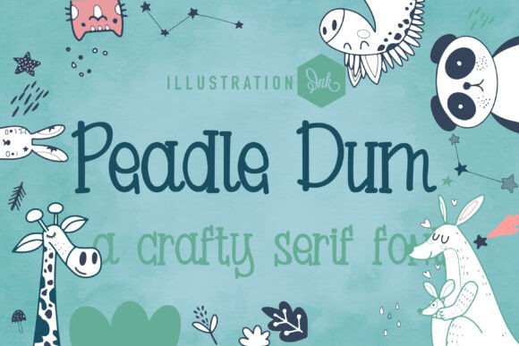 Peadle Dum: A Hand-Crafted Slab Serif for Authentic Branding