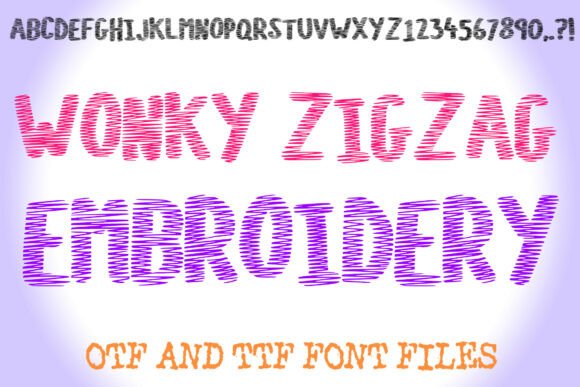 Wonky Zigzag Embroidery: The Perfect Decorative Font for Handmade Brands